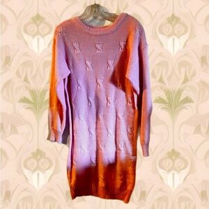 90's Pop Romance Bubblegum Pink Sweater Dress